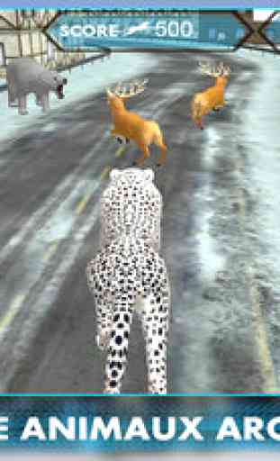 Sauvage neige simulateur de léopard 3D 1