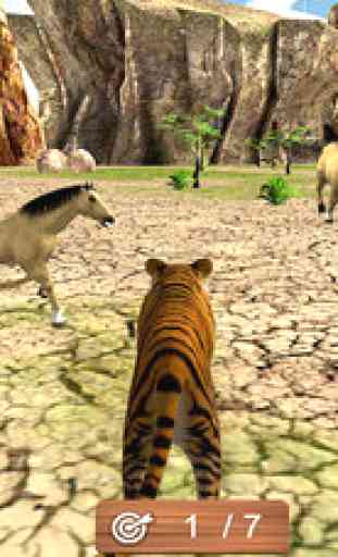 Tigre sauvage aventure 3D - Siberian Jungle Beast Chasser Attaque Simulator 3