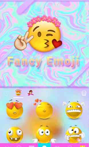 Fancy Emoji Kika KeyboardTheme 4