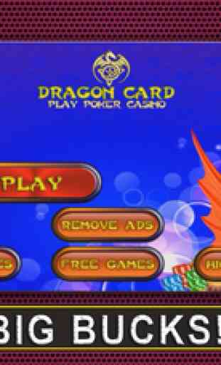 Aaaah! Dragon carte jouer au poker vidéo pour Casino à Jackpot sauvage 1