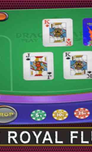 Aaaah! Dragon carte jouer au poker vidéo pour Casino à Jackpot sauvage 4