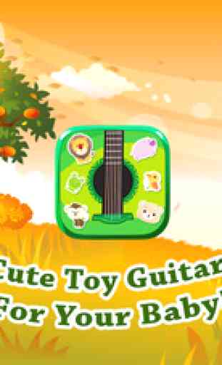 Guitare jouet - Premier instrument musical pour toucher et apprendre les comptines populaires pour les petits 3