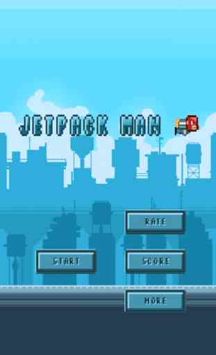 Action of Jet-Pack Man - Tiny Flying Hero Pixel Free 1
