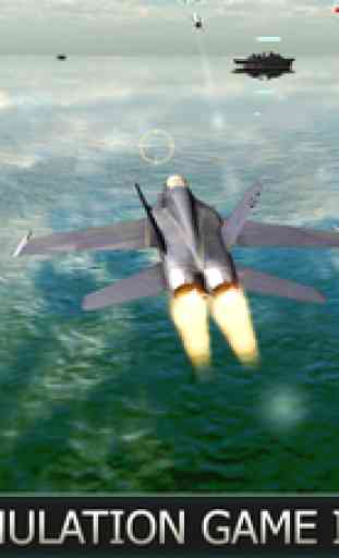 Air Force Jet Fighter 3D - Guerre Avion de combat et d'attaque jeu de simulation dans Sky réel 1