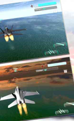Air Force Jet Fighter 3D - Guerre Avion de combat et d'attaque jeu de simulation dans Sky réel 3