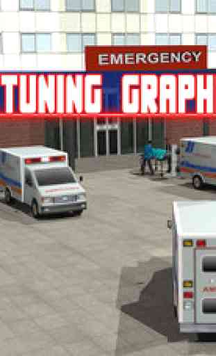Ambulance de secours d'urgence Simulator 3D - dur rapide à prendre calamité patient blessé à l'hôpital de la ville 1