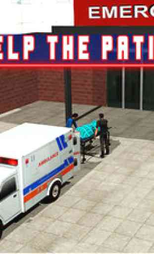 Ambulance de secours d'urgence Simulator 3D - dur rapide à prendre calamité patient blessé à l'hôpital de la ville 2