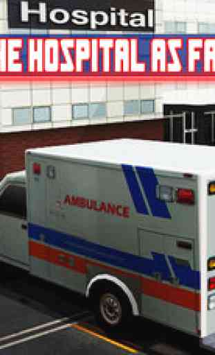 Ambulance de secours d'urgence Simulator 3D - dur rapide à prendre calamité patient blessé à l'hôpital de la ville 4