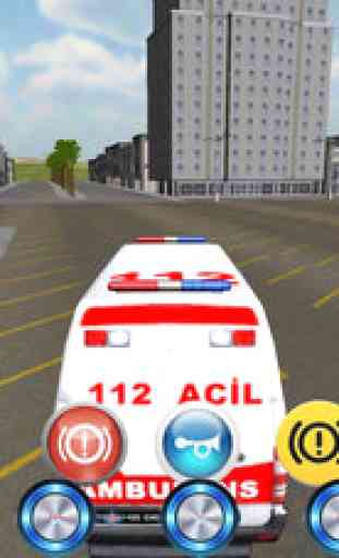 Ambulance jeu de conduite 3
