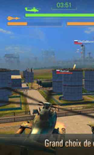 Bataille d'hélicoptères - Simulateur 3D de batailles d'hélicotères dans une guerre mondiale dans un jeu en ligne multijoueur gratuit 2