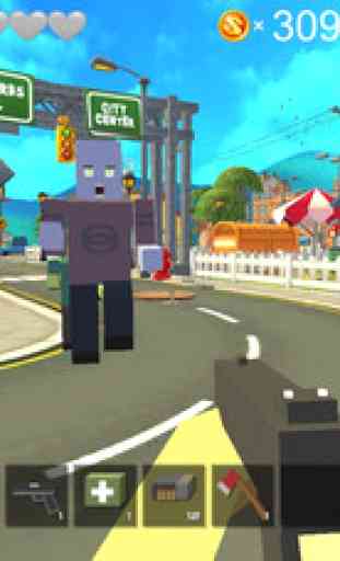 Bloc ville artisanat 3D multijoueurs grève mobile gratuit des armes à feu de pixel guerres jeux de tir 2
