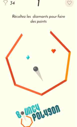 Bouncy Polygon - Ne ratez pas la balle et rassemblez des gemmes. Jouez avec différentes formes géométriques 1