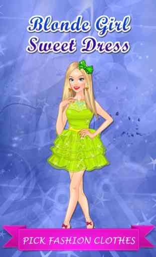 Jolie robe pour une jeune fille blonde - mode jeu pour petites princesses 4