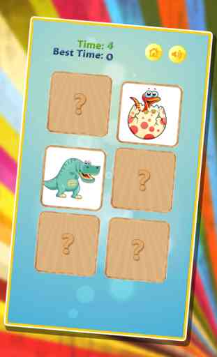 Dino Match Cards - Dinosaur Matching Pairs Memory Games for Kids 2