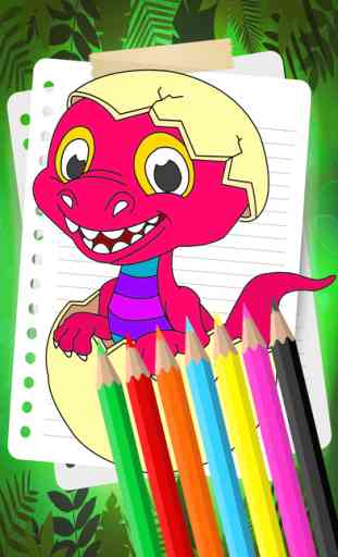 Dinosaur Jurassic In The Book World Coloring for Kids 2