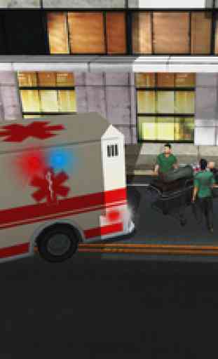 Emergency rescue ambulance 3d simulator-Drive fast and safe to take patients to hospital 2