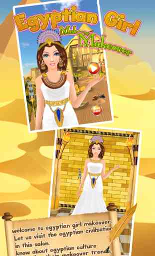 L'Égypte princesse heiata maquillage Makeover & Dress up jeux de filles de Salon 1