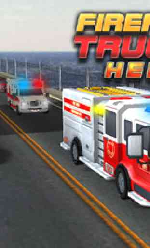 Fire truck emergency rescue 3D simulator free 2016 1