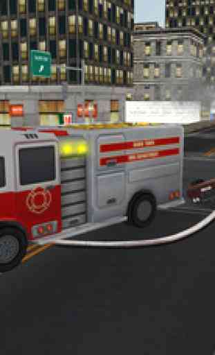 Fire truck emergency rescue 3D simulator free 2016 4