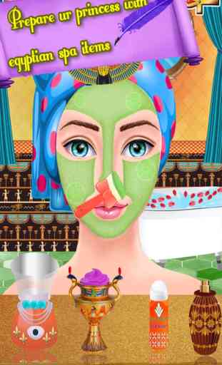 Maquillage de princesse égyptienne & jeux de filles relooking Salon 1
