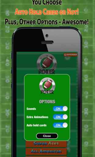 Football's Halftime Video Poker - Six Fun style Vegas Jeux de cartes 4