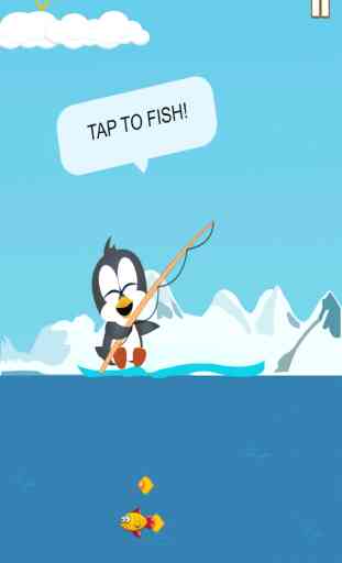 Poisson congelé - Pingouin dans le costume Pêche sur la glace gratuitement 1