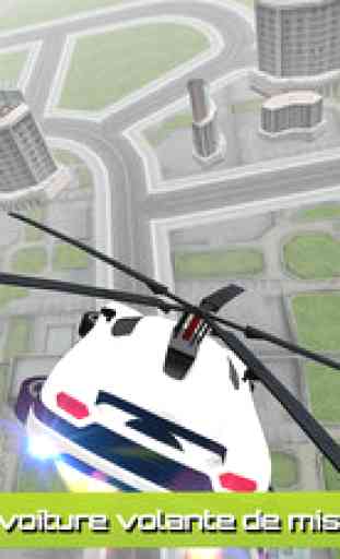 Voler Hélicoptère Voiture Futuristic Rescue Flight Simulator - Muscle Extreme 3D de voiture 1