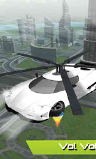 Voler Hélicoptère Voiture Futuristic Rescue Flight Simulator - Muscle Extreme 3D de voiture 4