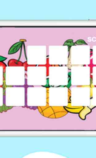 Fruits mémoire matching puzzle brain entraînement 3