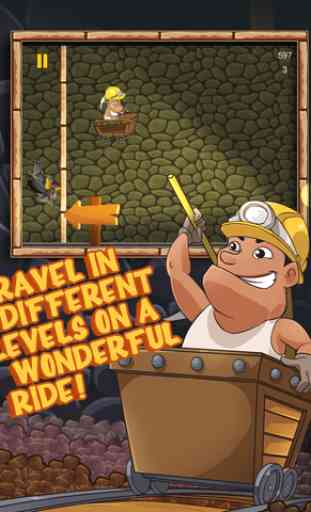 Gold Miner Rail Craft Ride: Pitfall Survival Pro 3