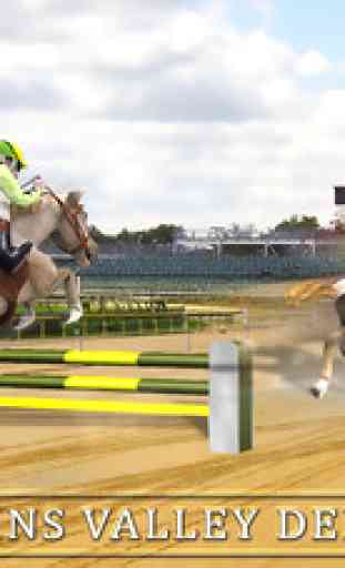 Horse Racing Simulator 3D - Jockey réel Riding jeu de simulation sur les montagnes Derby piste 3