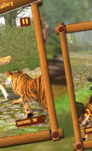 Horse Run 3D - Wild Tiger russe Chase Racing Equestrian Jungle Valley 2