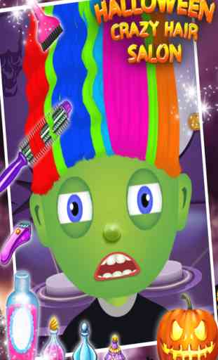 Halloween Crazy Hair Salon - kids makeover games 4