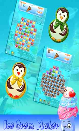 Jelly Frozen Fou Match 3 Puzzle: Ice Cream Maker Jeux Gratuits 1