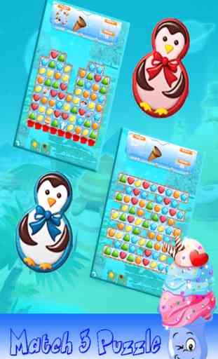 Jelly Frozen Fou Match 3 Puzzle: Ice Cream Maker Jeux Gratuits 2