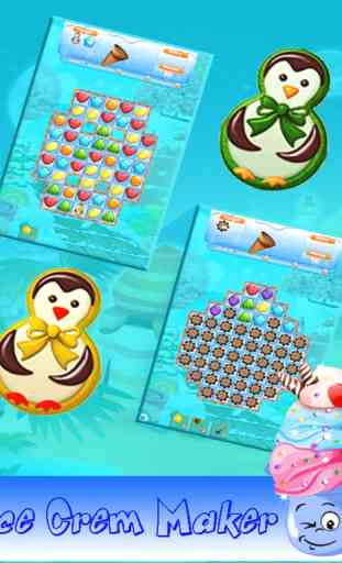 Jelly Frozen Fou Match 3 Puzzle: Ice Cream Maker Jeux Gratuits 3