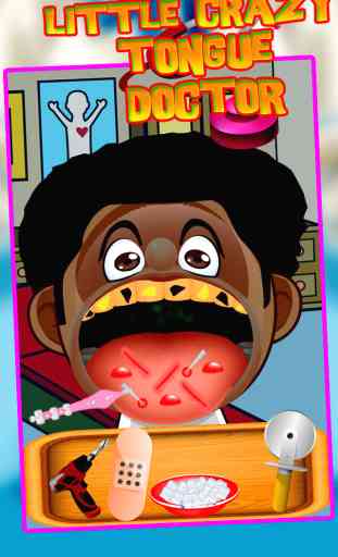 Peu fou langue, dentiste (dents) et Visage Docteur (dr) - Fun Jeux pour enfants 2