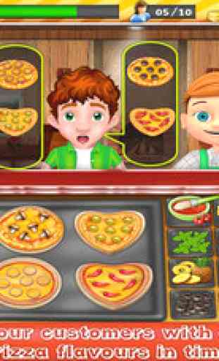 Cuisine fièvre Pizza chef - temps gestion cuisine jeu 1