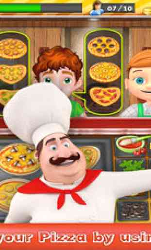 Cuisine fièvre Pizza chef - temps gestion cuisine jeu 2