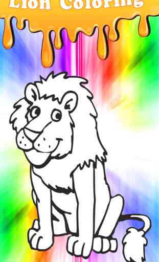 Lion Coloring Book Profitez Animal Safari pour les enfants 1