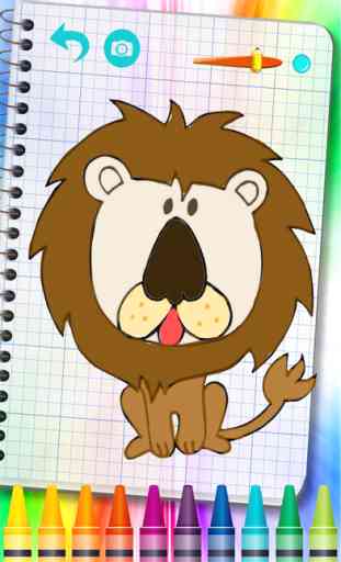 Lion Coloring Book Profitez Animal Safari pour les enfants 2