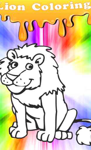 Lion Coloring Book Profitez Animal Safari pour les enfants 3