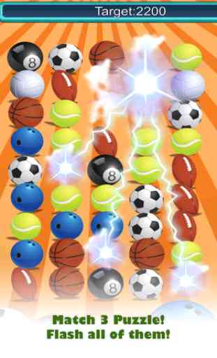Match Ball - Un étonnant jeu de puzzle de sports de balles Match 3 pour les garçons ! 4