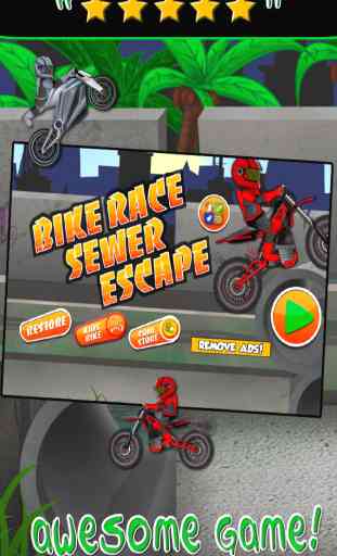 Moto Vélo Course Évasion: Course de vitesse à partir de Mutant Turtles & Sewer Rats jeu - jeu de tir multijoueur édition 1