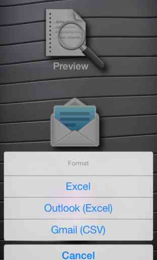 ExcelContacts Backup & Export vers Excel Outlook Gmail 3