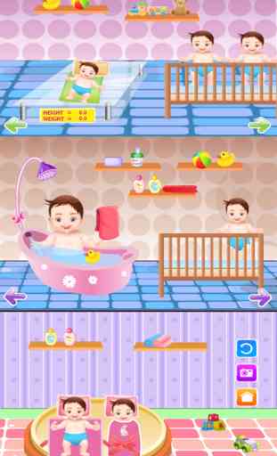Jumeaux nouveau-né & soins de la maman - Jouez gratuitement les enfants jeu 1