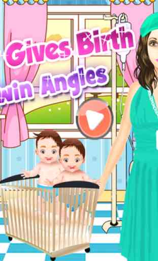 Jumeaux nouveau-né & soins de la maman - Jouez gratuitement les enfants jeu 3
