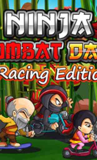 Ninja Combat Run Edition de la Course (Ninja Combat Dash Racing Edition) – Gratuit Guerrier Samouraï Rallye Routière Vélo, en Voiture et la Race de Planche a Roulettes 1