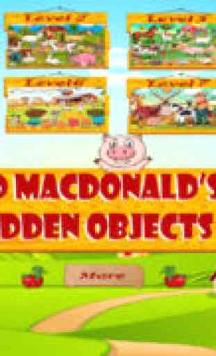 Ferme cachée de Old MacDonald Objets 1