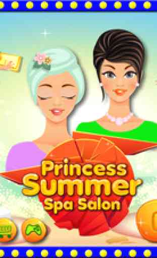 Princess Summer Party Salon:Girls makeup,makeover,spa and dressup games 1